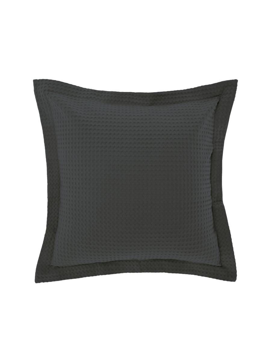 Deluxe Waffle Charcoal European Pillowcase
