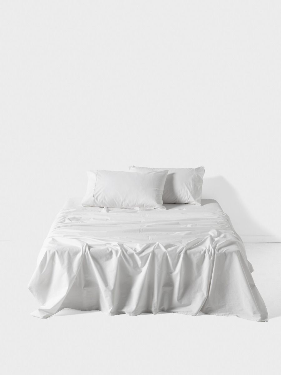 1000TC Cotton Sateen White Sheet Set