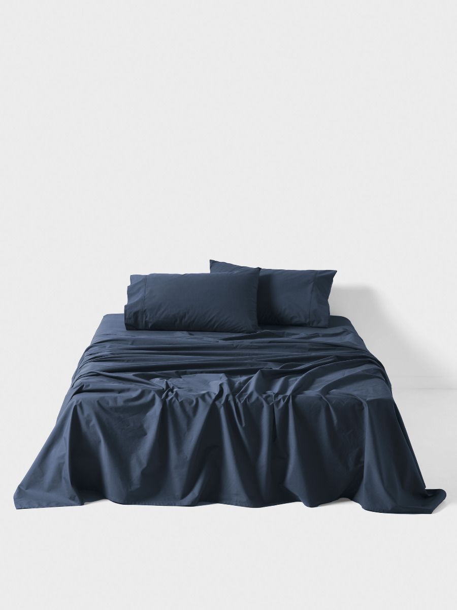 Australian Cotton 400TC Navy Sheet Set