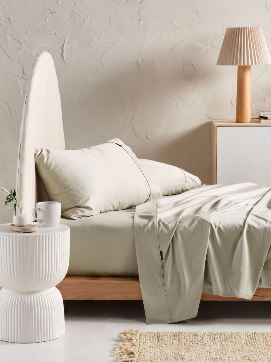 Augusta 500TC Taupe Cotton Sateen Sheet Set