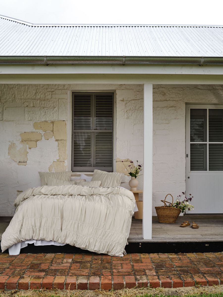 Layla Natural Quilt Cover Set