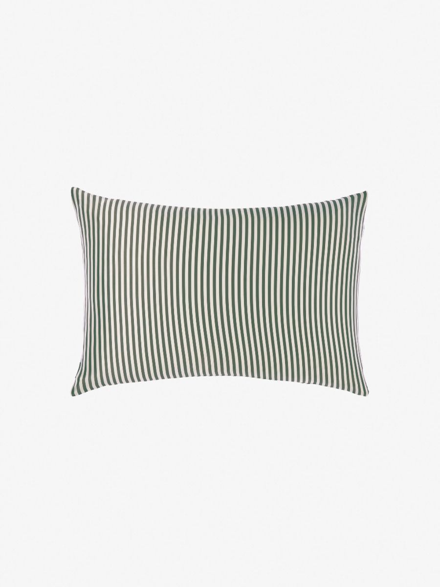 Silk Classic Stripe Pine Pillowcase