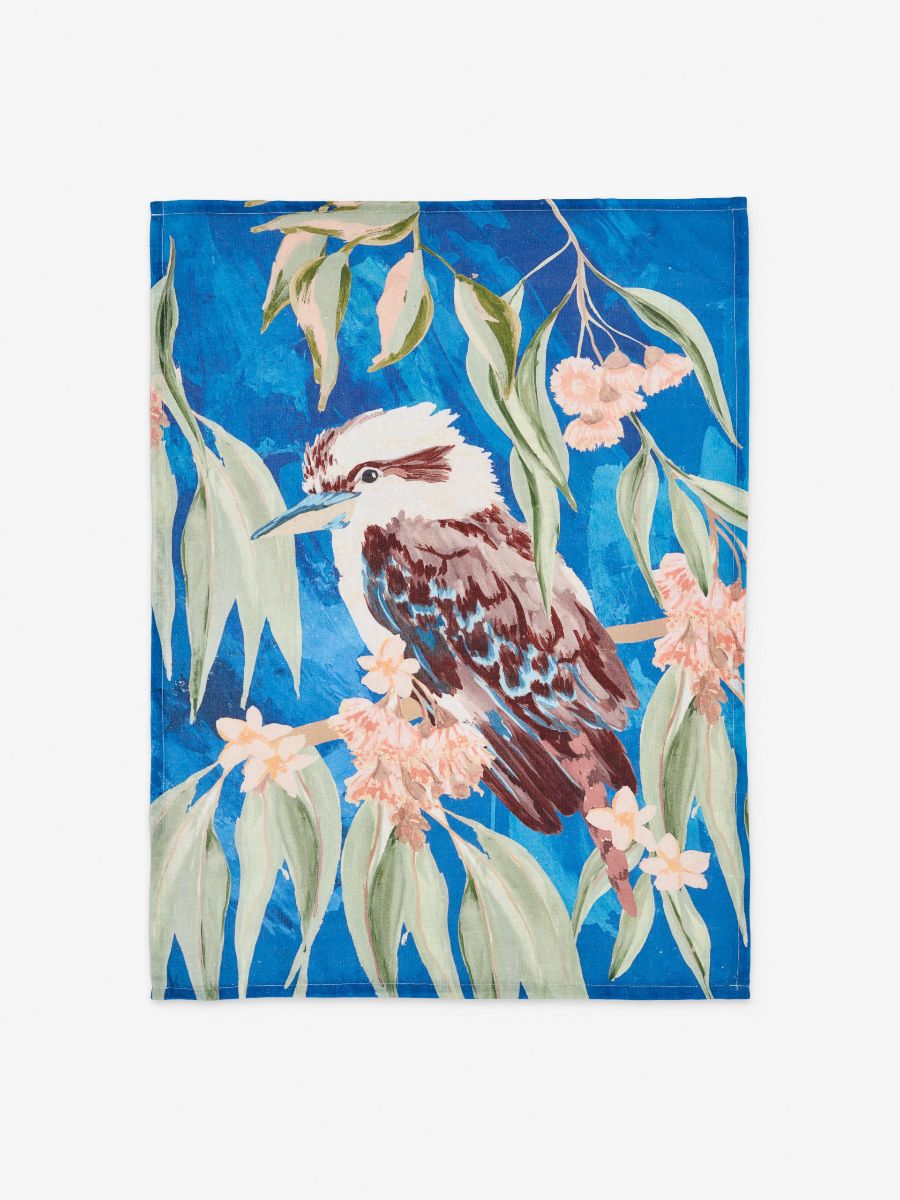 Coastal Kookaburra Tea Towel