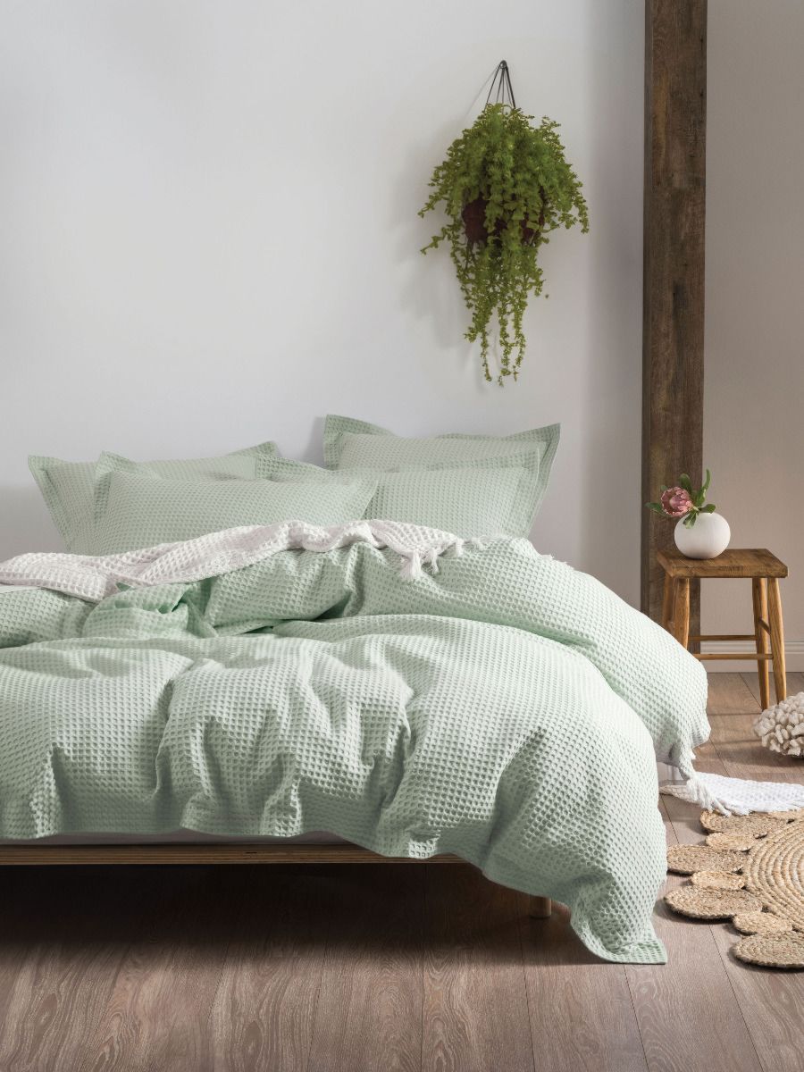 Deluxe Waffle Mist Quilt Cover Set