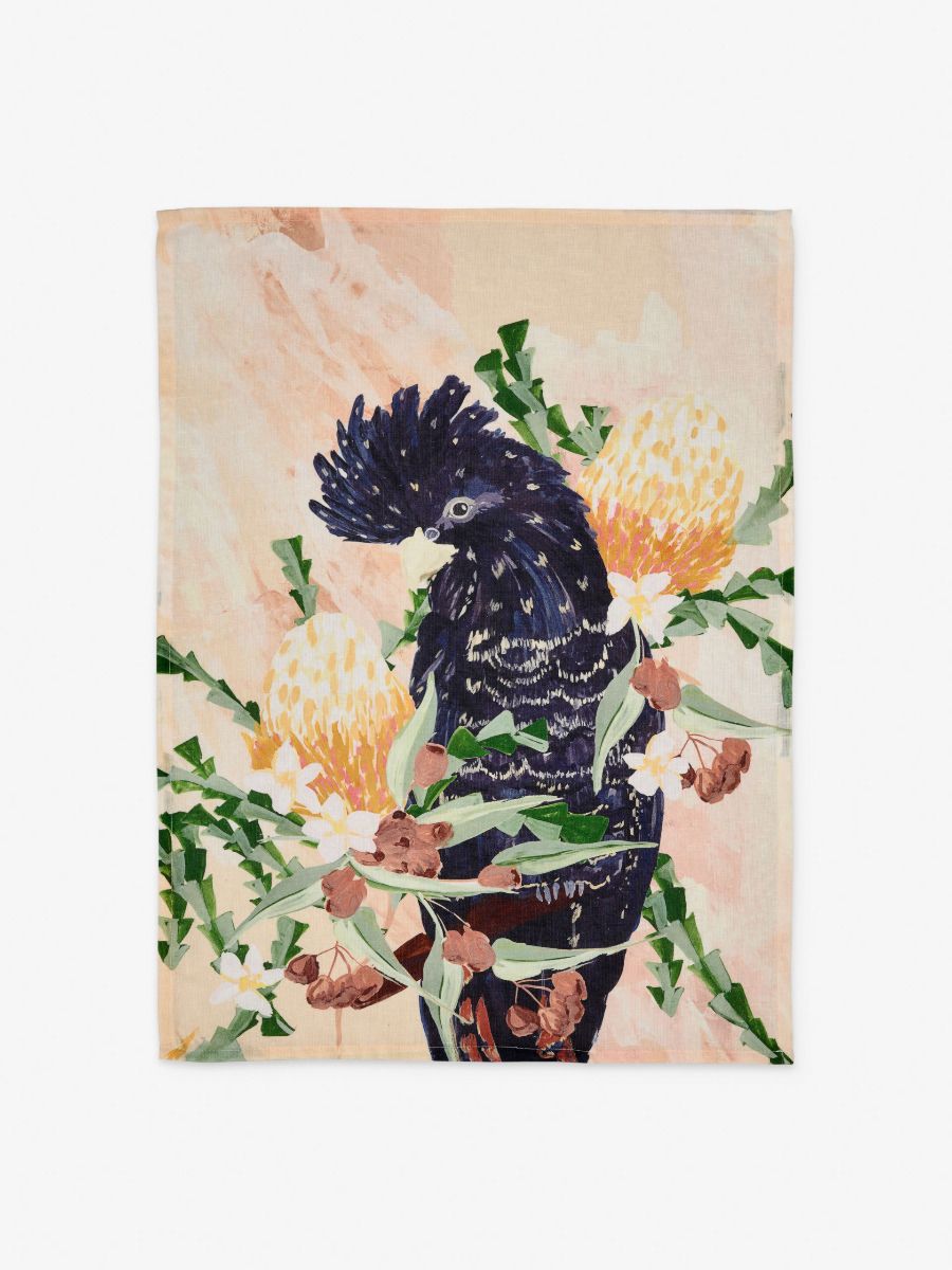 Desert Cockatoo Tea Towel