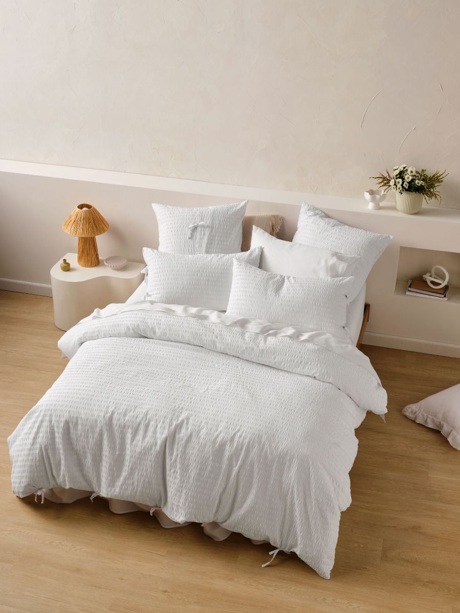 Ferrara White Quilt Cover Set