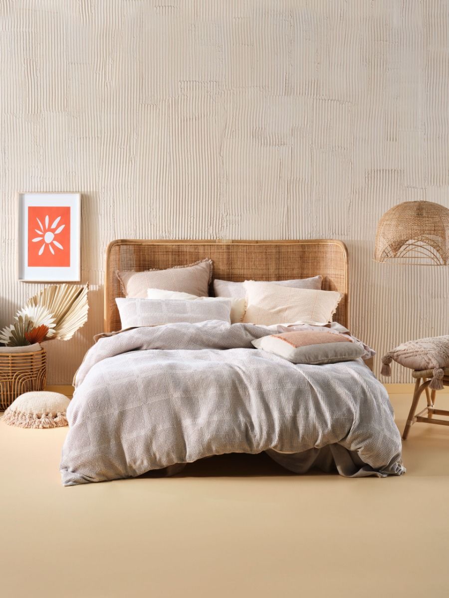 Galicia Blue-Sand Quilt Cover Set
