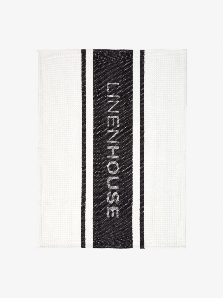 Linen House Black Tea Towel