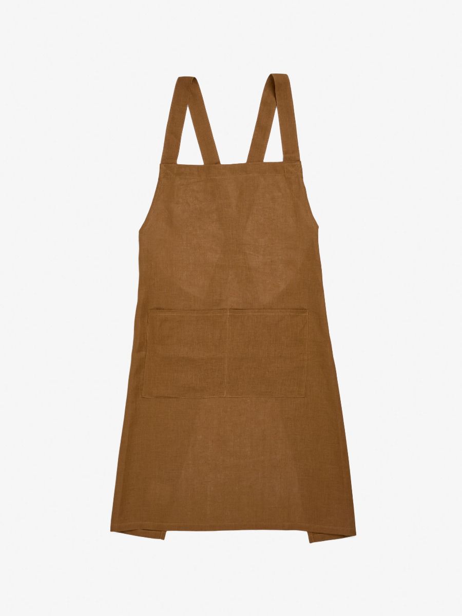 Nimes Cinnamon Linen Apron
