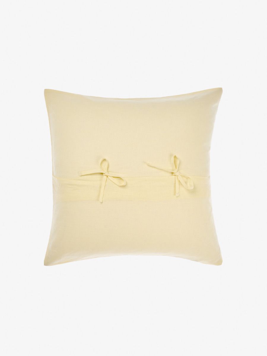 Nimes Lemon Linen European Pillowcase