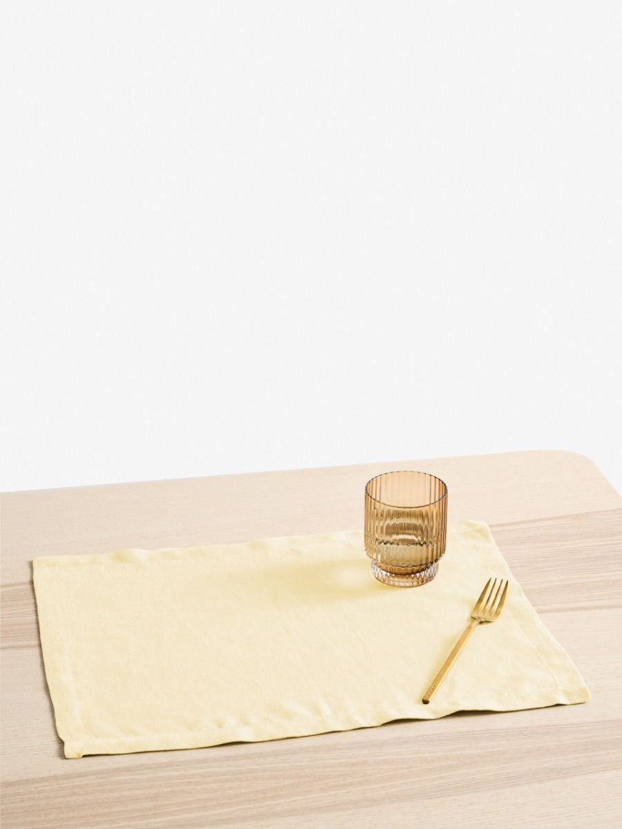 Nimes Lemon Linen Placemat