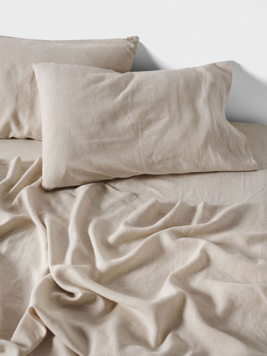 Nimes Natural Linen Flat Sheet