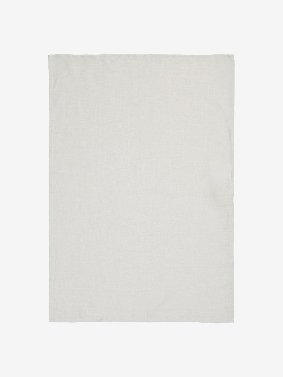 Nimes Pale Grey Linen Tea Towel