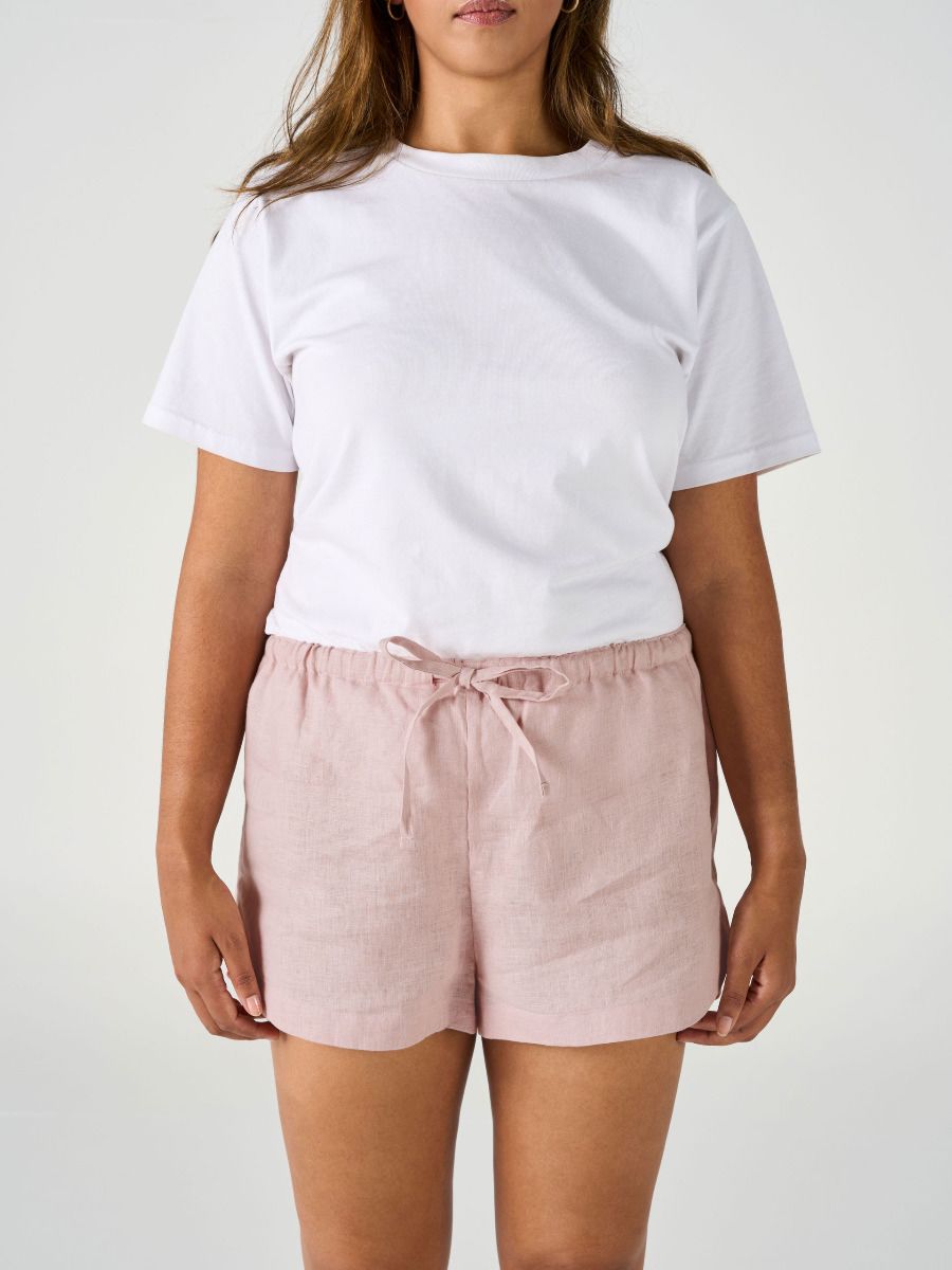 Nimes Rose Linen Shorts
