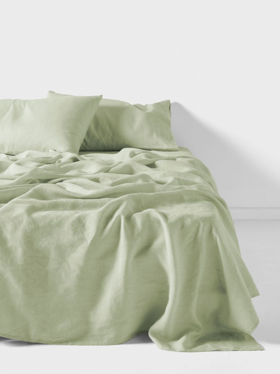 Pure Linen Wasabi Sheet Set