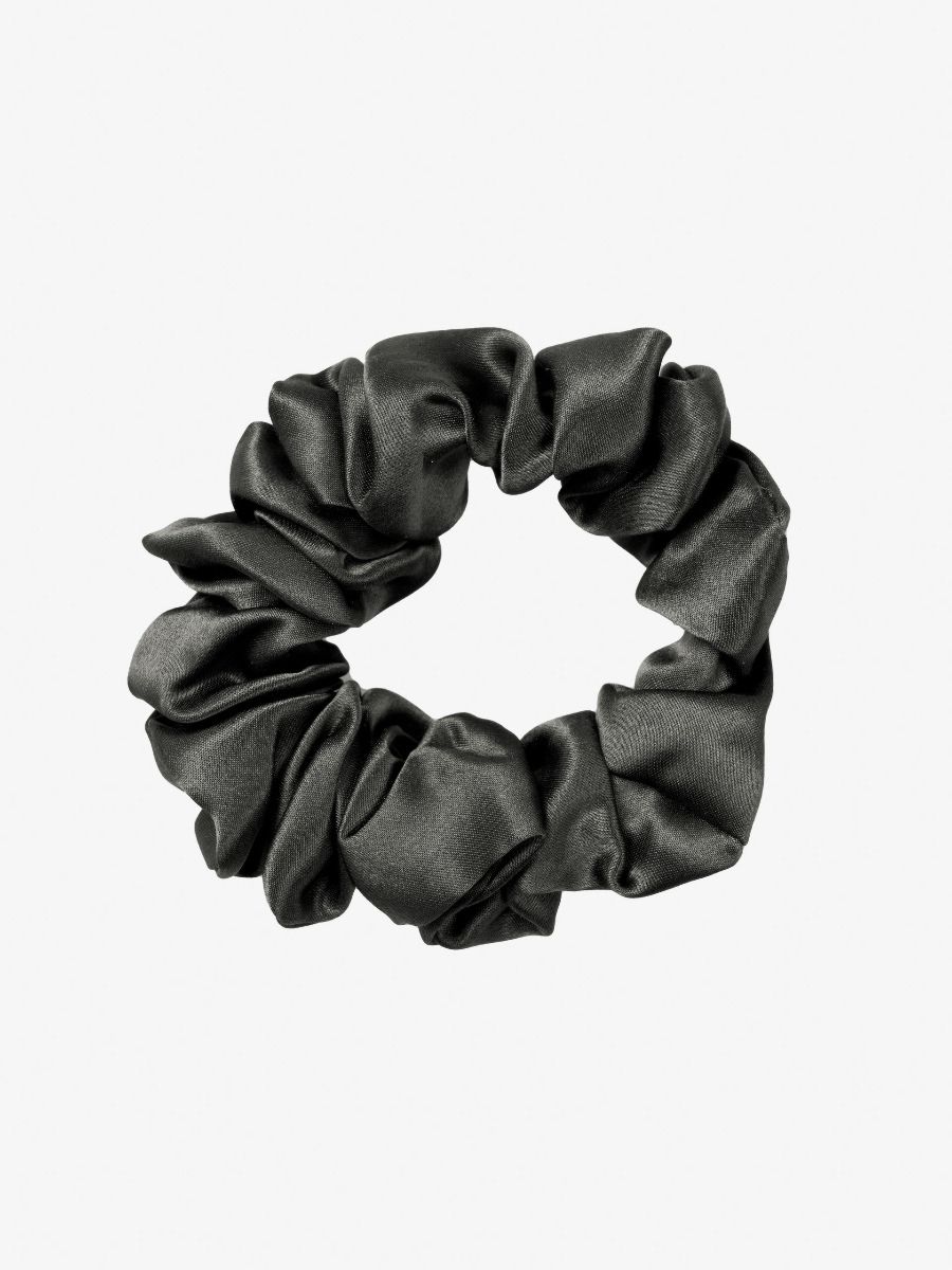 Silk Charcoal Scrunchie