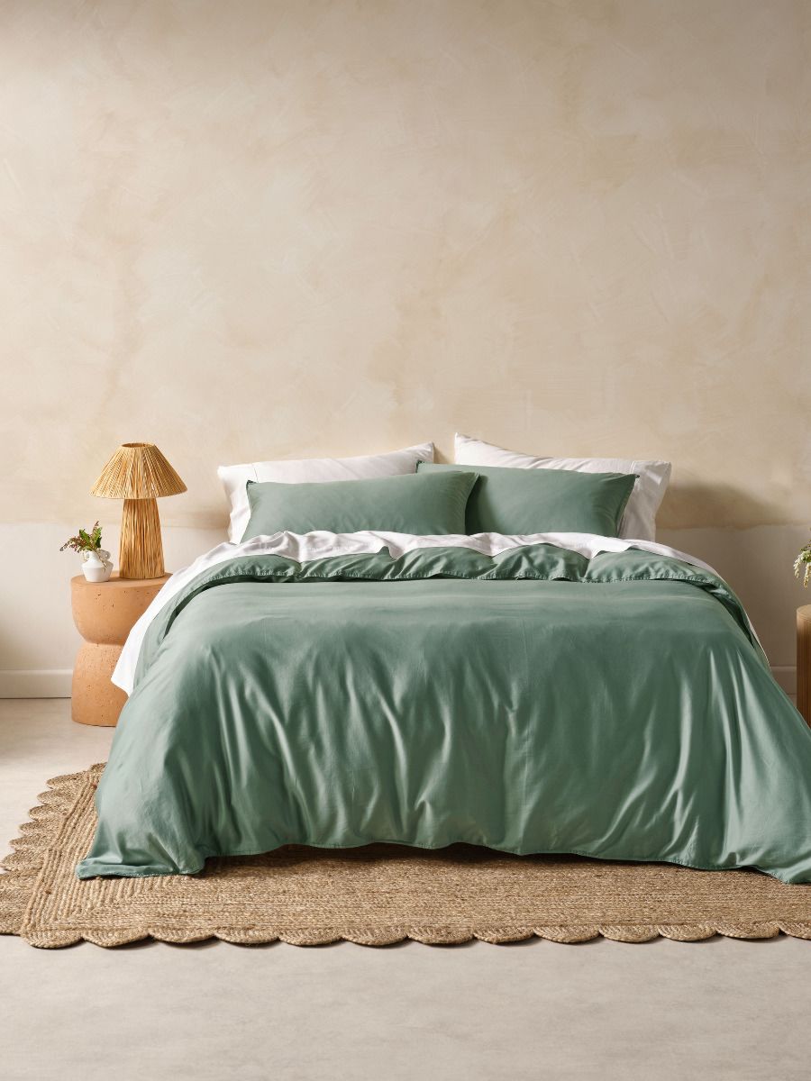 Surf Wash Seafoam 400TC Quilt Cover Set
