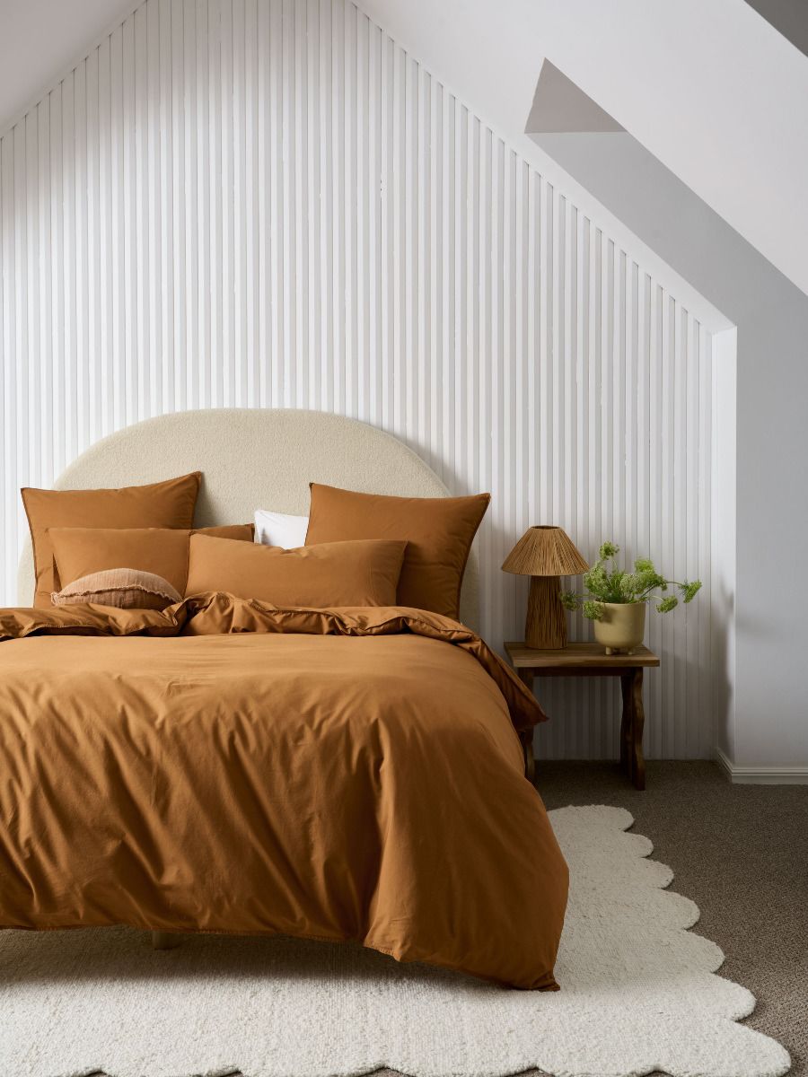 Terra Organic Cotton Cinnamon Quilt Cover Set