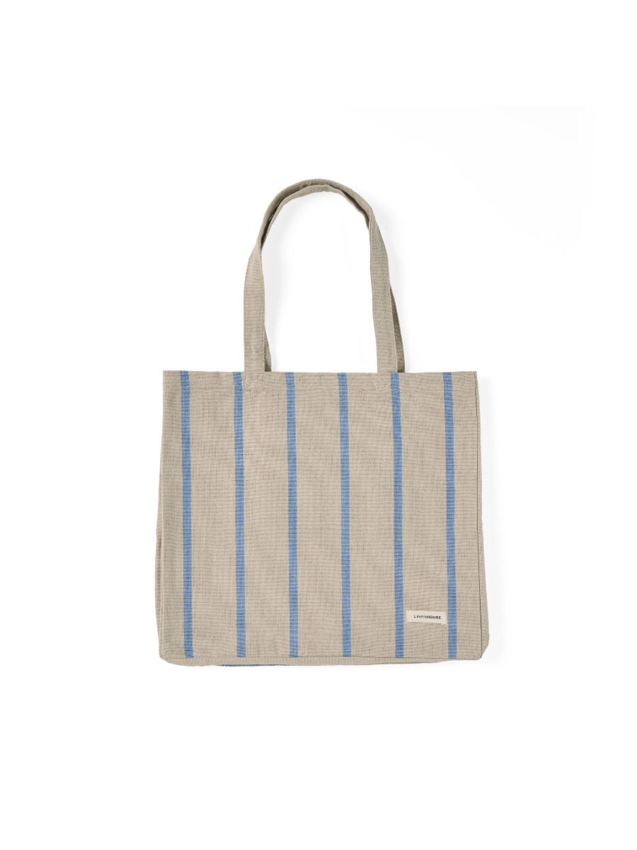 Ravi Stripe Denim Tote Bag