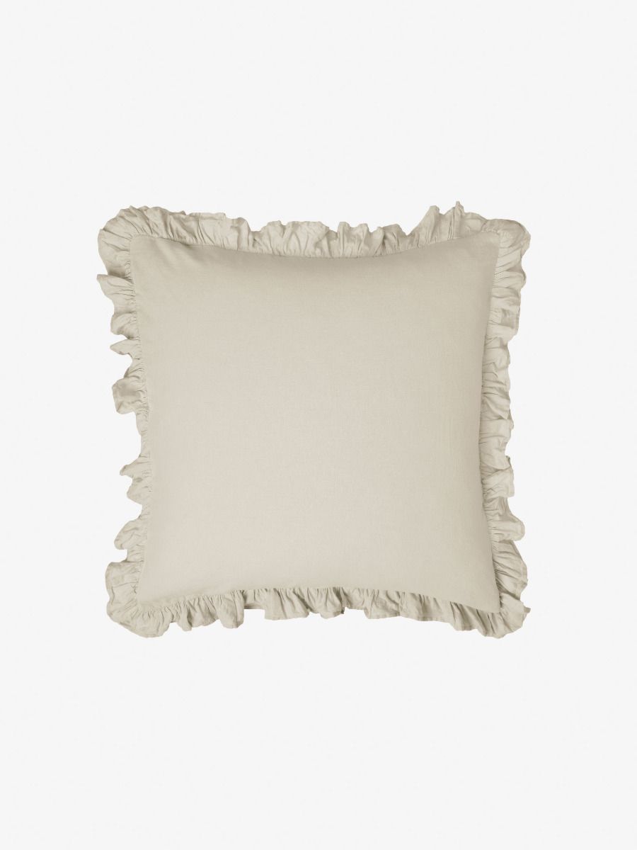 Vintage Ruffle Natural European Pillowcase