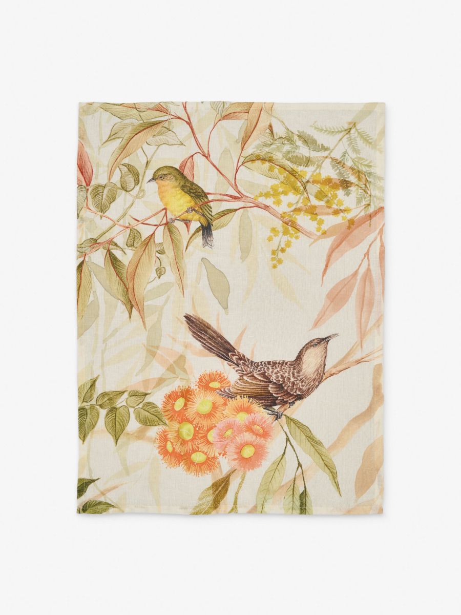 Wattlebird Tea Towel