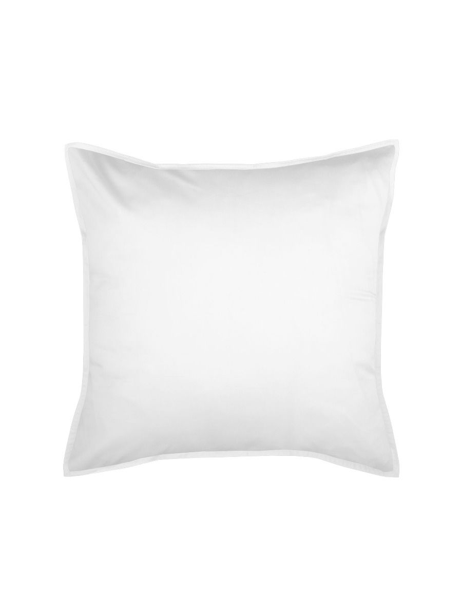 Nara White Bamboo Cotton European Pillowcase