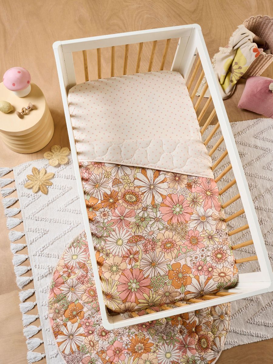 Flower Power Cot Coverlet
