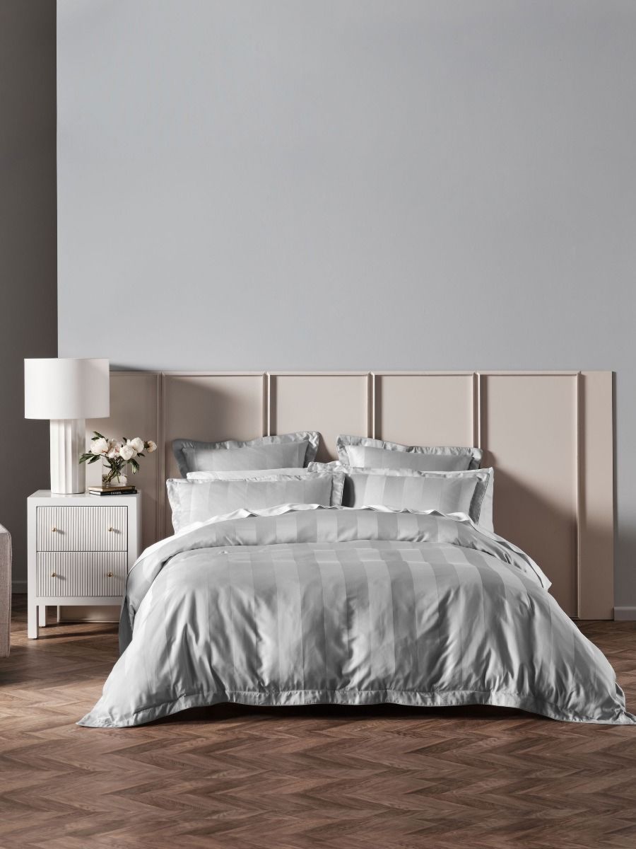 Francesco Silver Quilt Cover Set