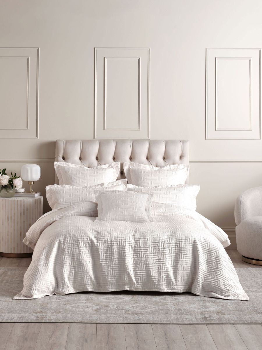 Winston White Quilt Cover Set