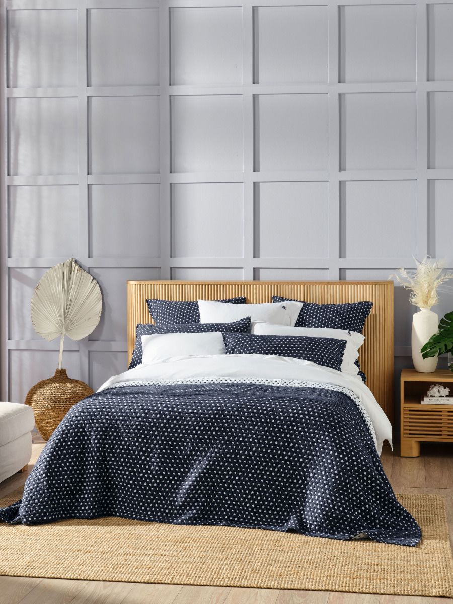 Authentic Star Navy Coverlet