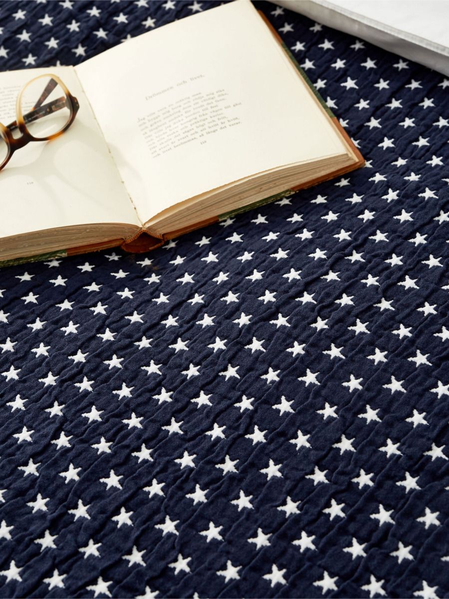 Authentic Star Navy Blanket