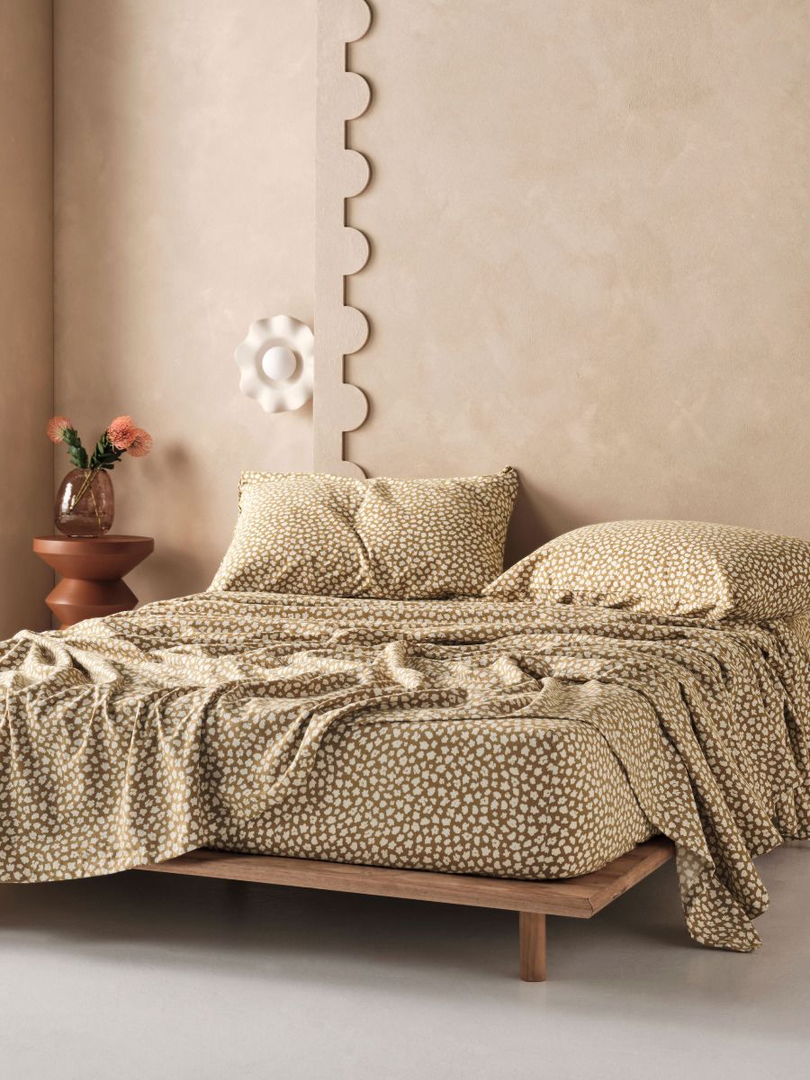 Abbi Dijon Flannelette Sheet Set