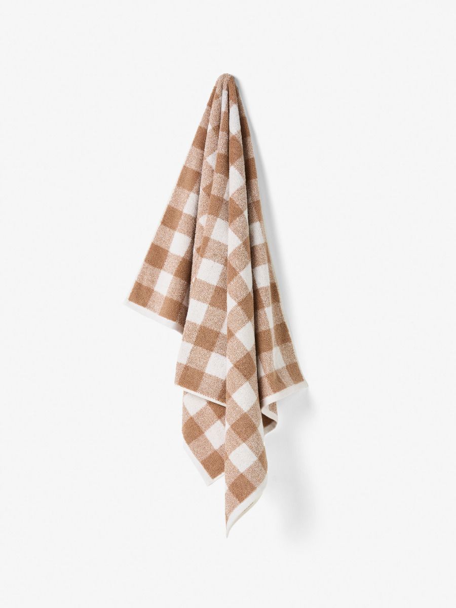 Flinders Check Praline Towel Collection