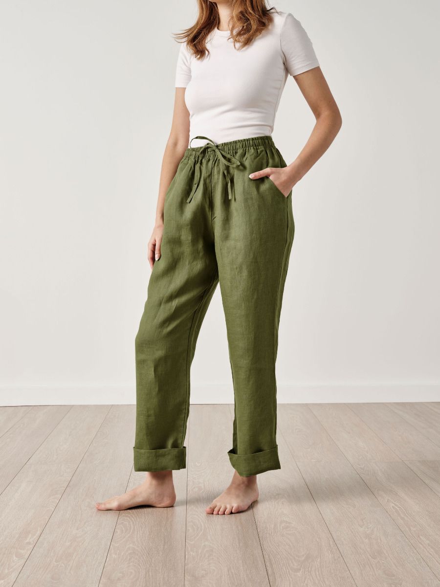 Nimes Moss Linen Pants