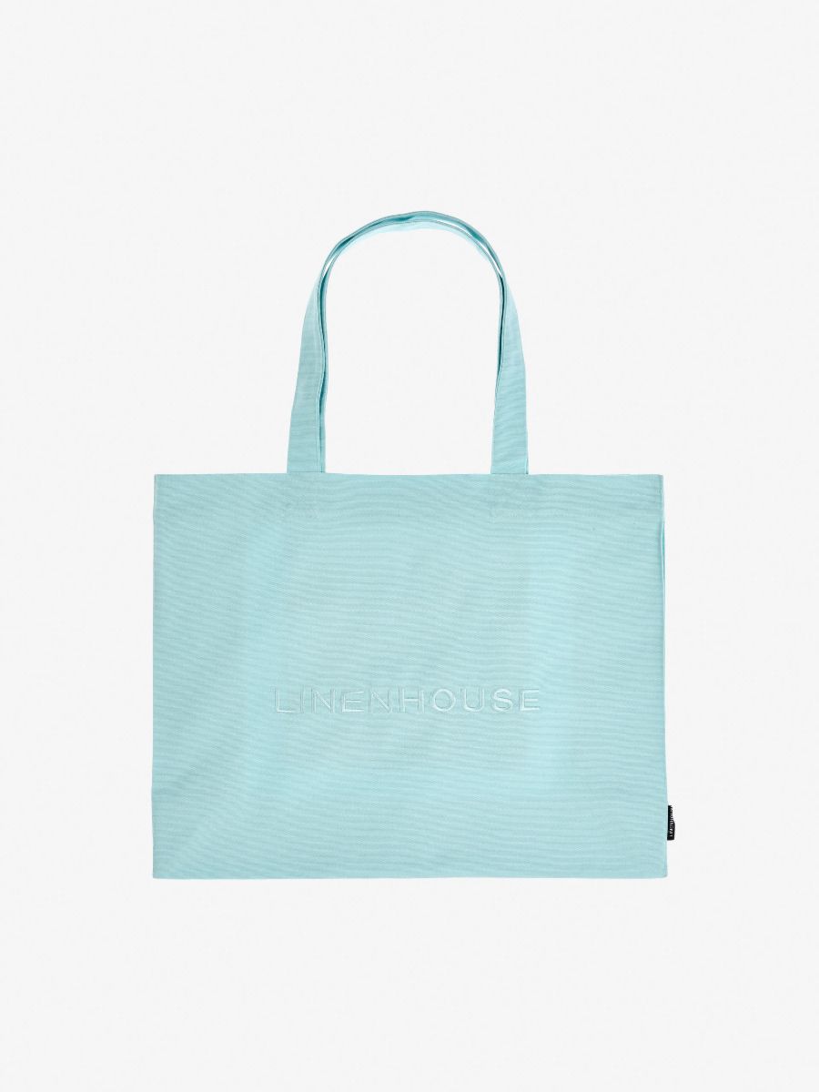 Logo Light Blue Tote Bag