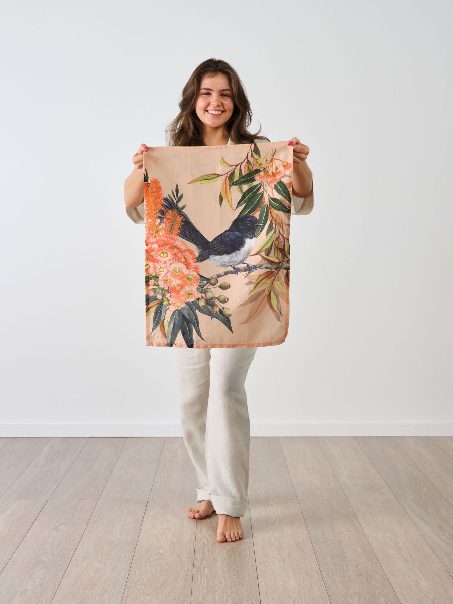 Willie Wagtail Tea Towel