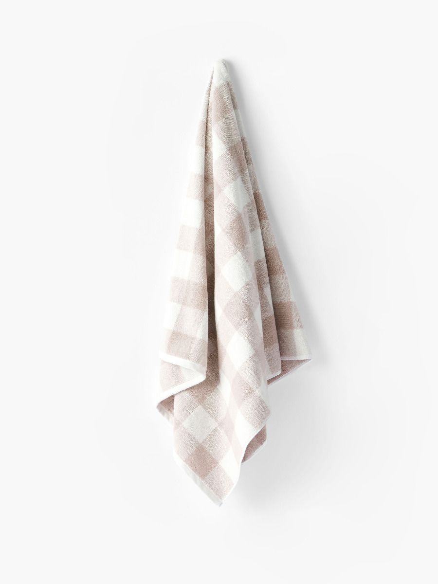 Flinders Check Beige Towel Collection