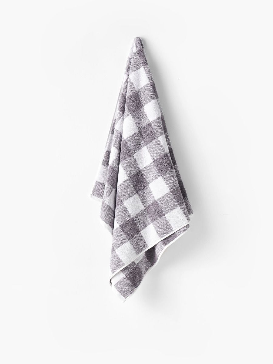 Flinders Check Grey Towel Collection