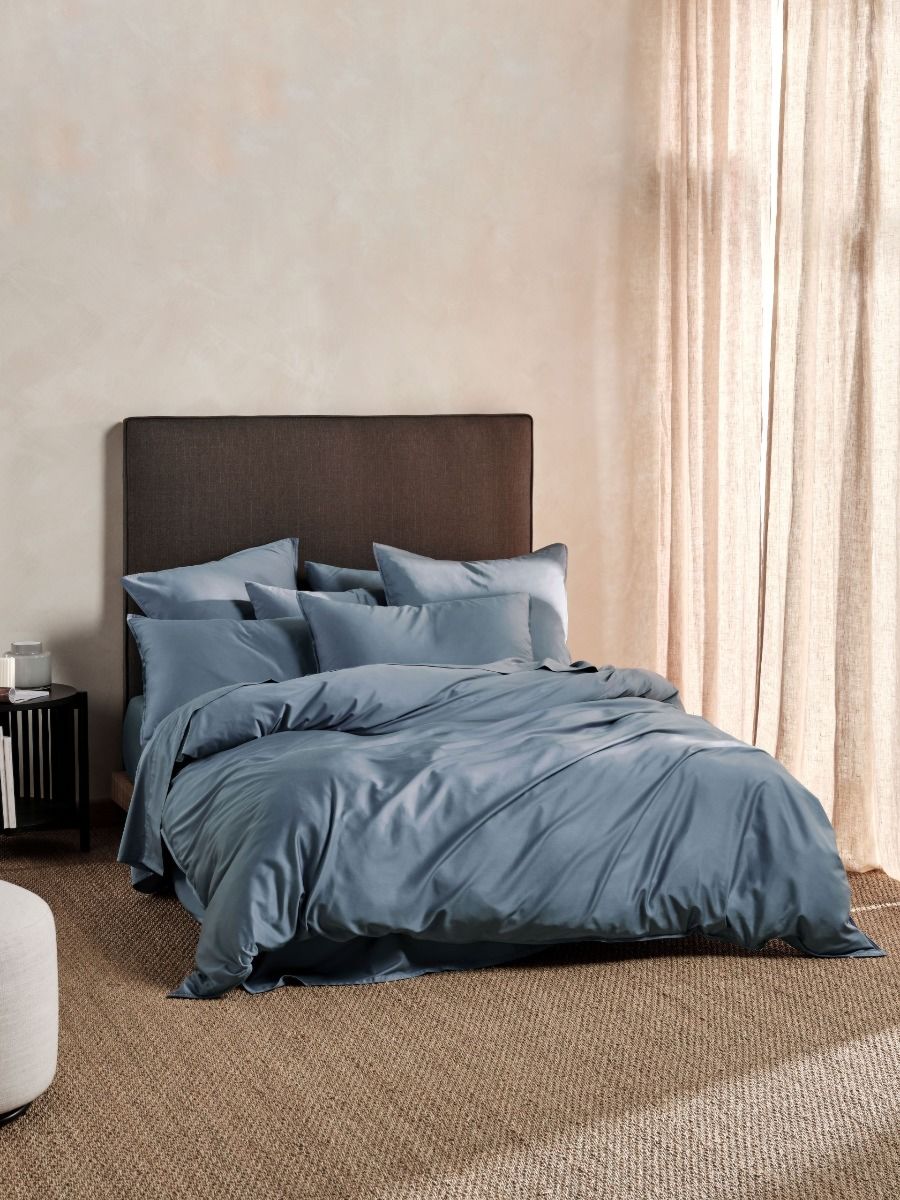 Nara Bluestone Bamboo Cotton Quilt Cover Set