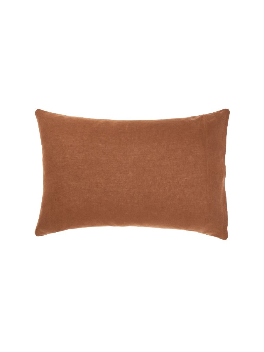 Nimes Cinnamon Linen Standard Pillowcase