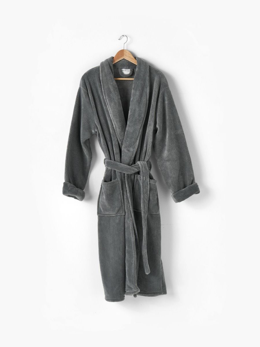 Plush Charcoal Robe