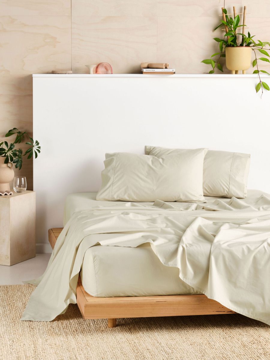 Vienna 300TC Linen Cotton Percale Sheet Set