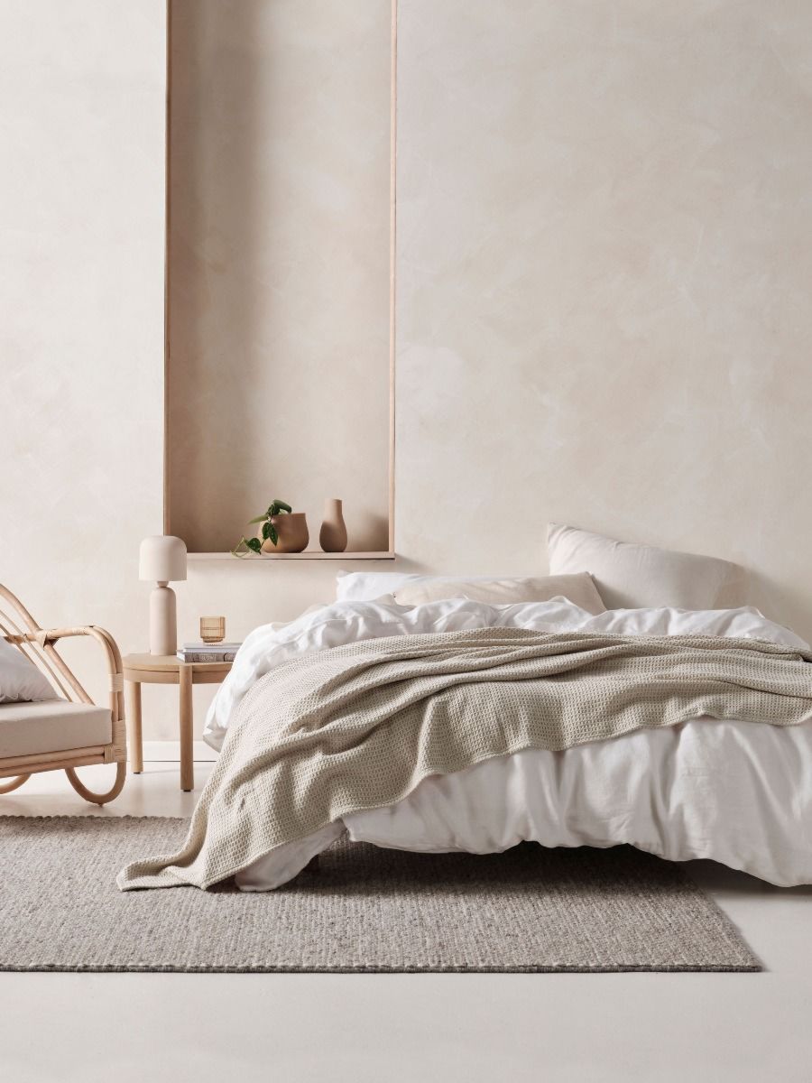 Waffle Natural Blanket