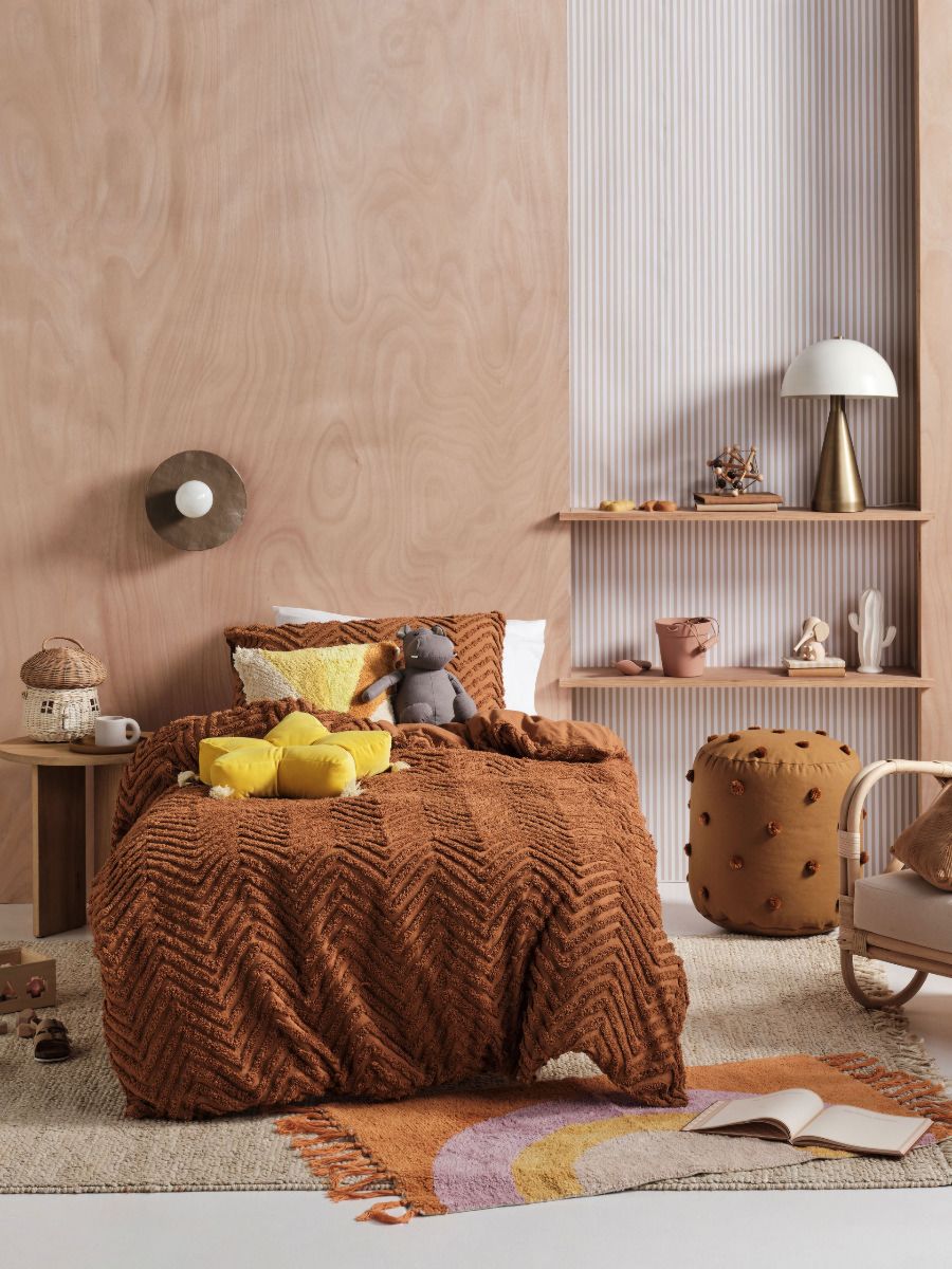 Fog Cinnamon Kids Quilt Cover Set