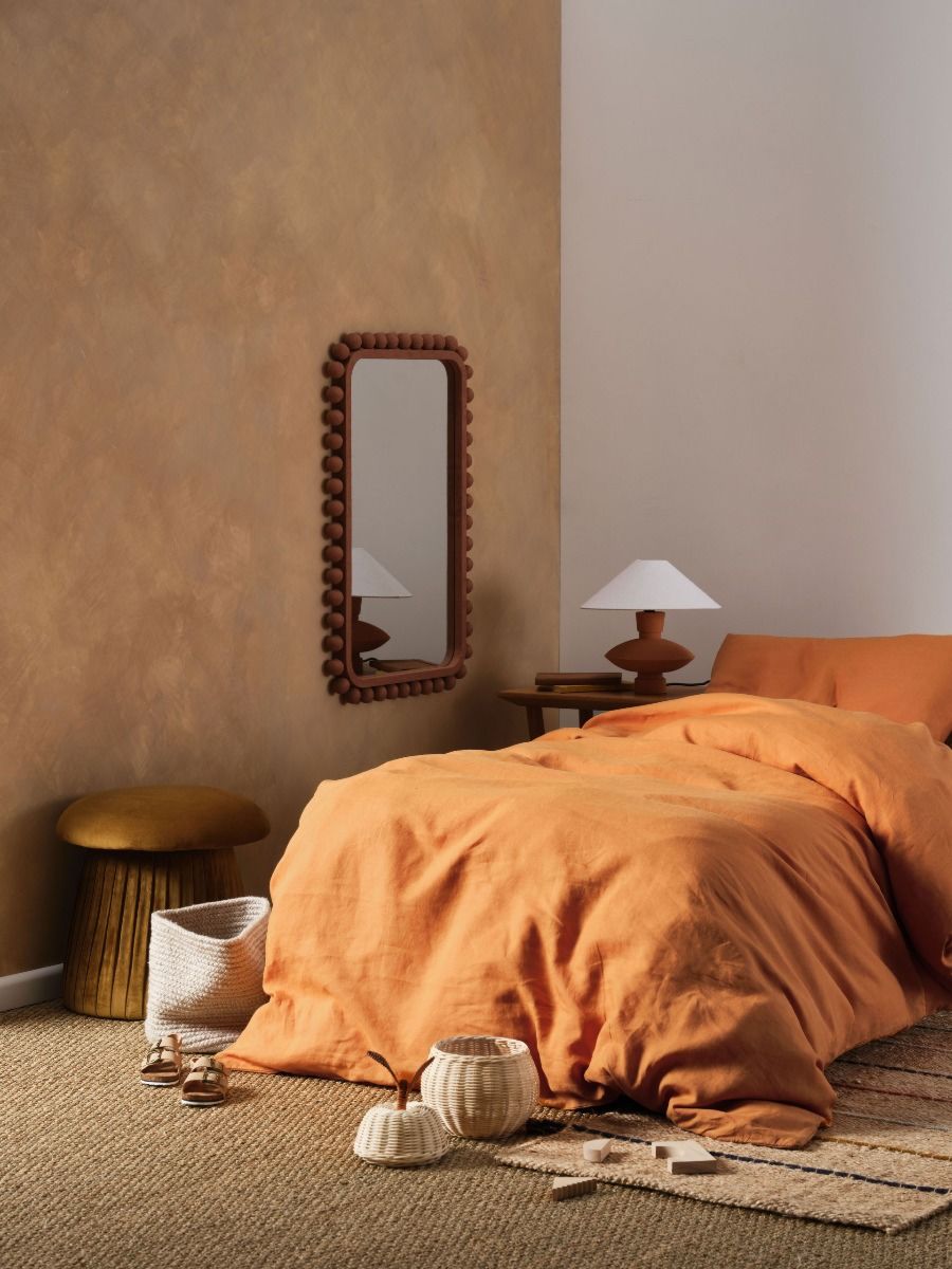 Nimes Terracotta Linen Kids Quilt Cover Set