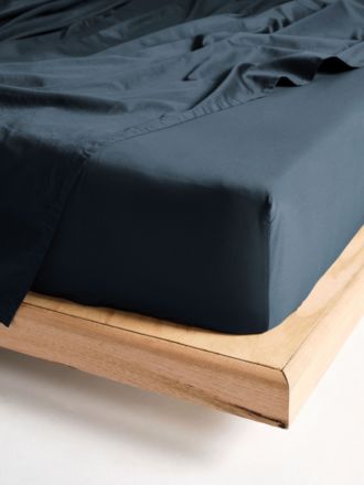 Augusta Navy Fitted Sheet 50cm