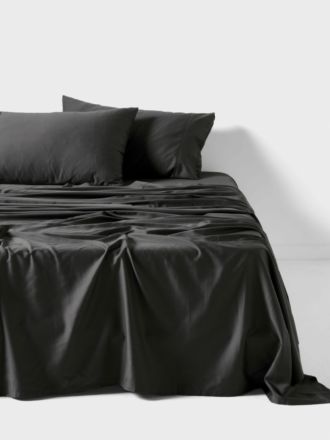 Nara Charcoal Bamboo Cotton 400TC Sheet Set