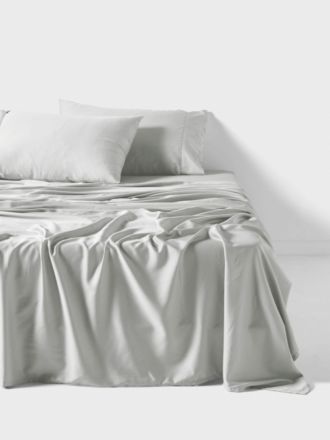 Nara Silver Bamboo Cotton 400TC Sheet Set