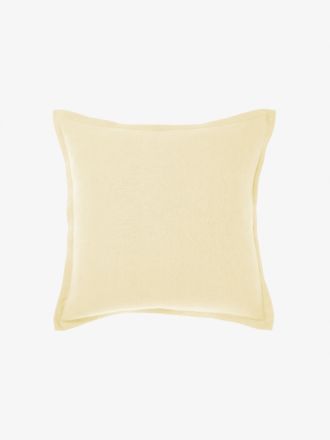 Nimes Lemon Linen Tailored Cushion 48x48cm