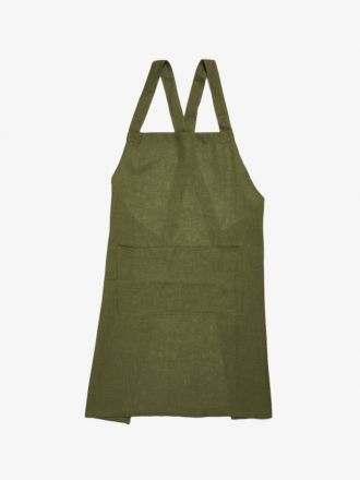 Nimes Moss Linen Apron